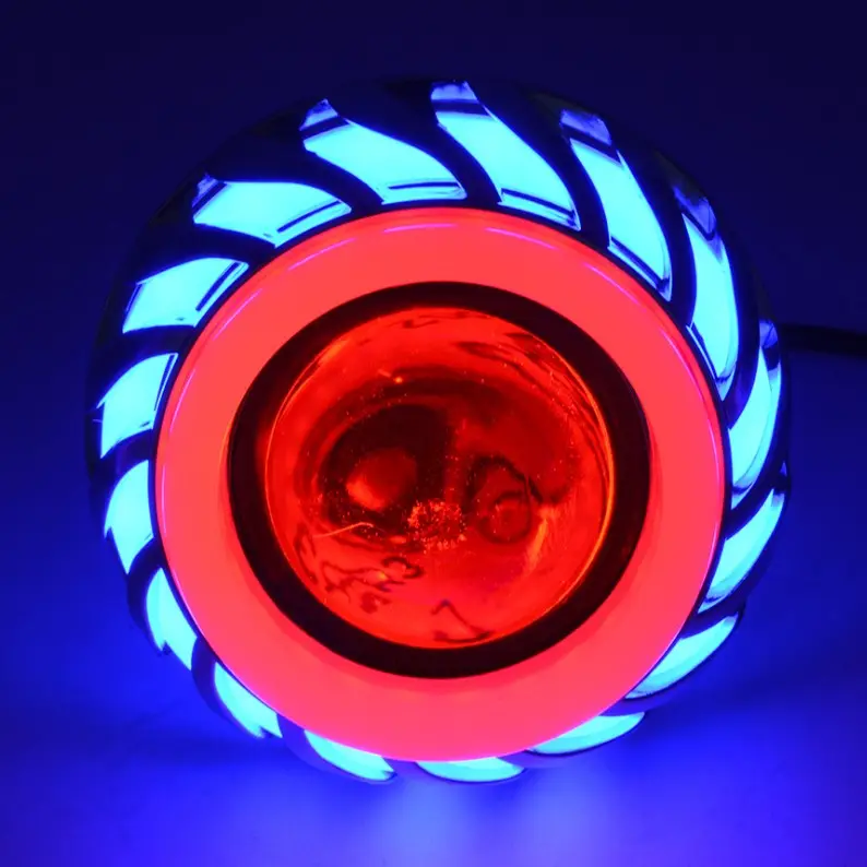 Rond 10w lumière de travail de conduite de vélo led lampe winker lampe de projecteur d'oeil d'ange lumière led pour moto