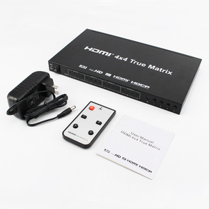 HDMI matriz HDMI 4x4 matriz 4K remoto IR True Matrix con 4 entradas 4 salidas para video de audio en casa