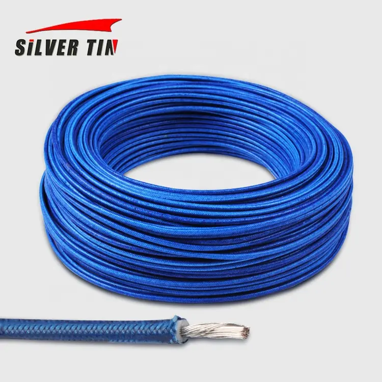 Filo di gomma siliconica 14awg ad alta temperatura 200C con fibra di vetro intrecciata