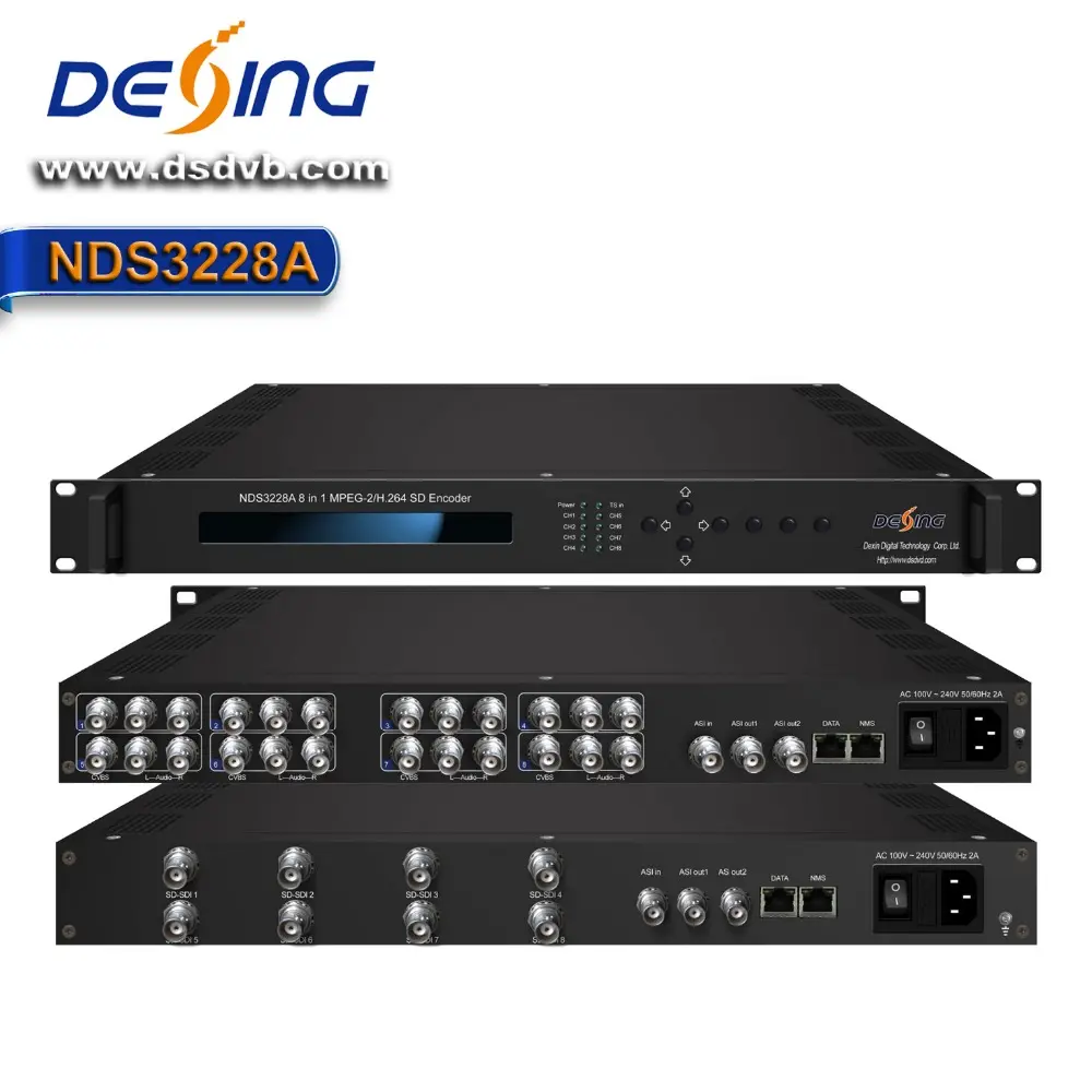 NDS3228A 8 in 1 mpeg-2/H.264 SDเข้ารหัสip