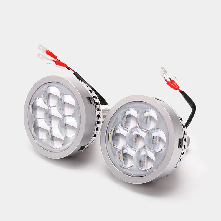 Projetor de led com olhos de devil, rr 12v 3.0 polegadas com lente projetora led