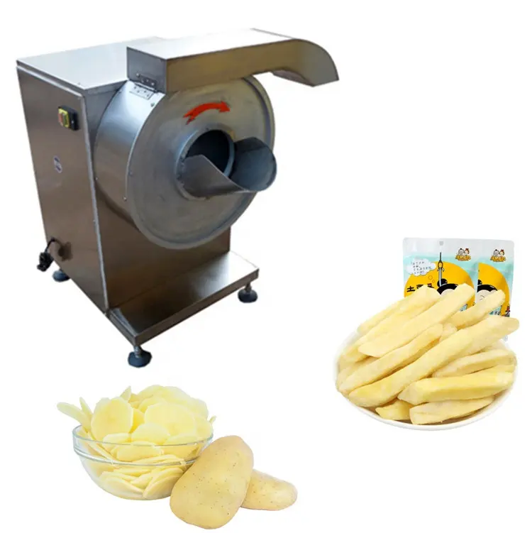 Batatas fritas industrial de alta capacidade, fazendo cortador de máquina de corte de batatas fritas