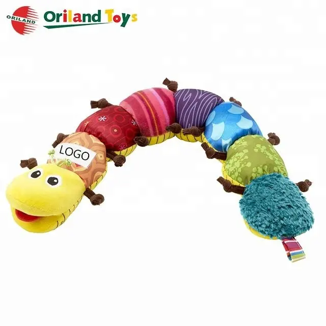 Dễ thương musical bé đầy màu sắc vải nhồi bông mềm plush đồ chơi con sâu