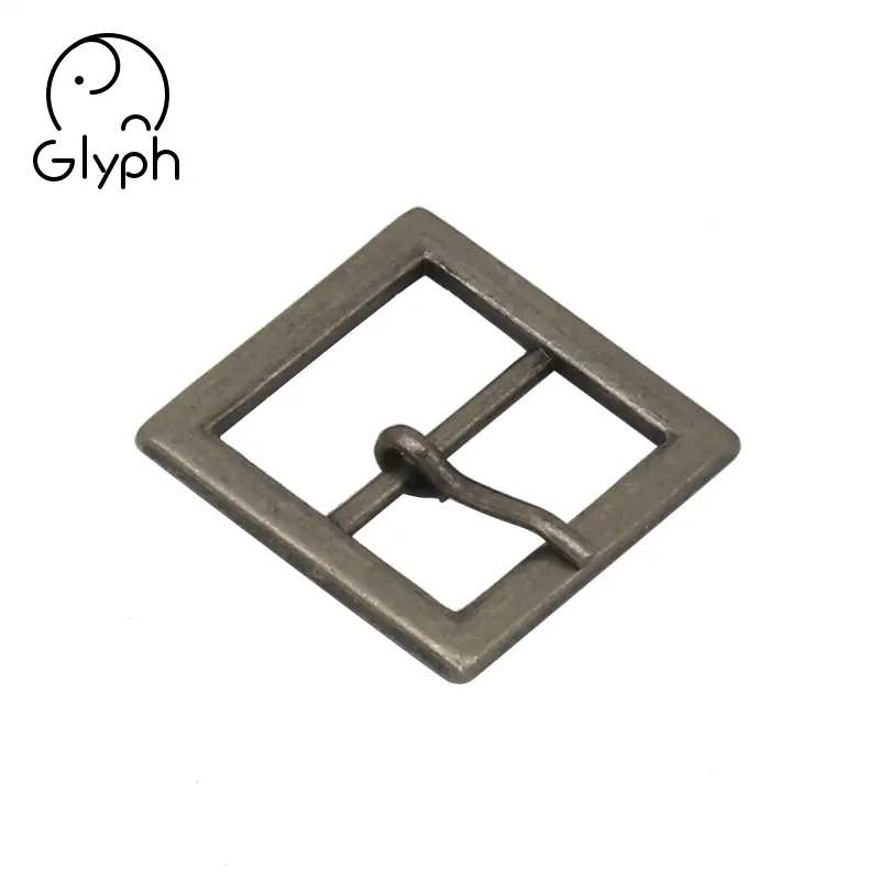Antique silver brass metal 20mm size square metal buckle belt pin buckle for handbags