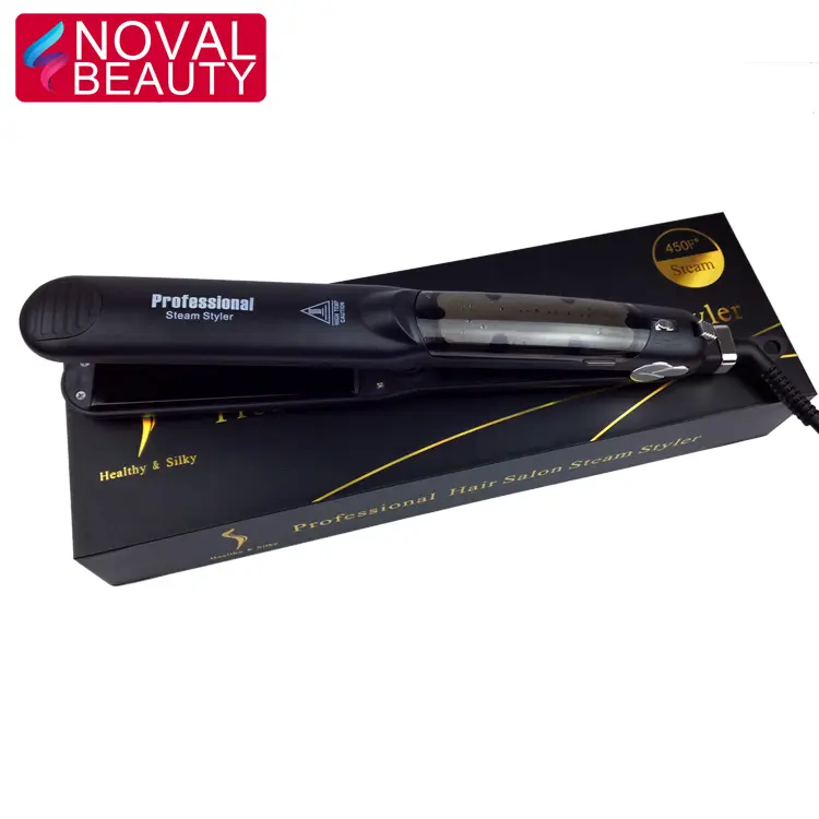 Profesional de vapor alisado del cabello de cerámica rápido de hierro plano Nano titanio 1/4 pulgadas plana de hierro para salón de estilo de pelo