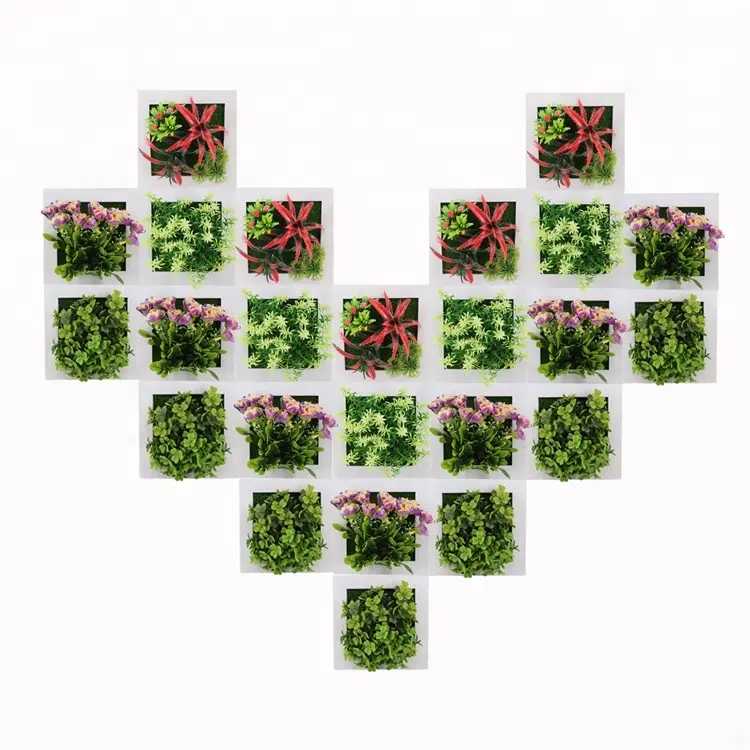 Nuova venuta Trendy cornice per foto fai da te piante artificiali da parete piante succulente appese artificiali