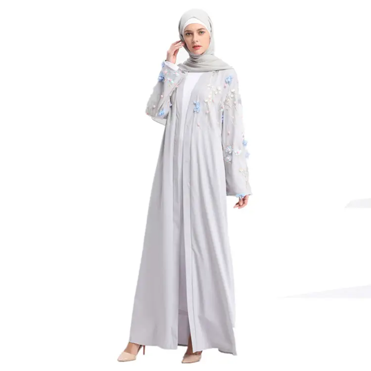 Robe caftan noire brodée de haute qualité, dentelle élégante, couleur unie, nouveau Design Burka, dubaï, vente en gros