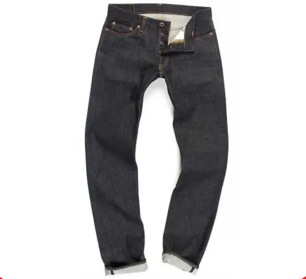 Jean denim personnalisé de haute qualité, coupe ample et populaire, prix d'usine, lisière en denim, fabriqué en chine, offre spéciale