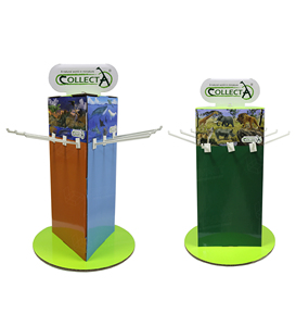 Espositore da tavolo in carta ondulata con display da banco PDQ in cartone girevole personalizzato ecologico con gancio per libro di storie - Product Image 1