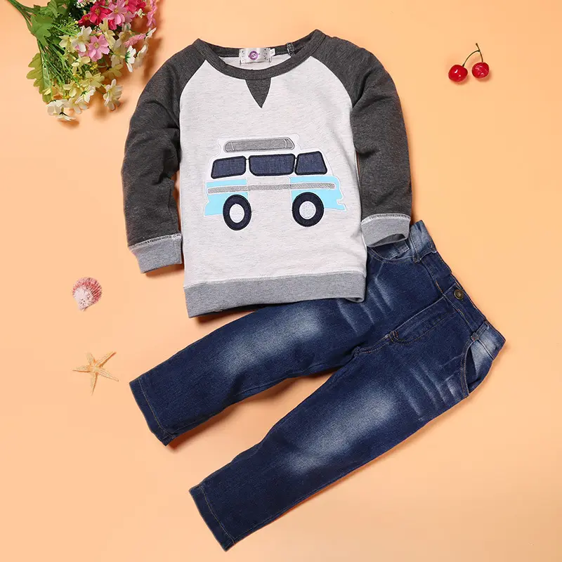 Baby Car Hoodie Jeans Pants 2個Turkey Wholesale Children Clothes