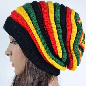 ใหม่แฟชั่นถักรูปแบบลายฟรีจาเมกาถัก Rasta หมวกสำหรับขาย - Product Image 2