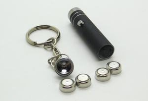 Creative מתנות קטנות מותאם אישית מזכרות UV פנס עם Keychain