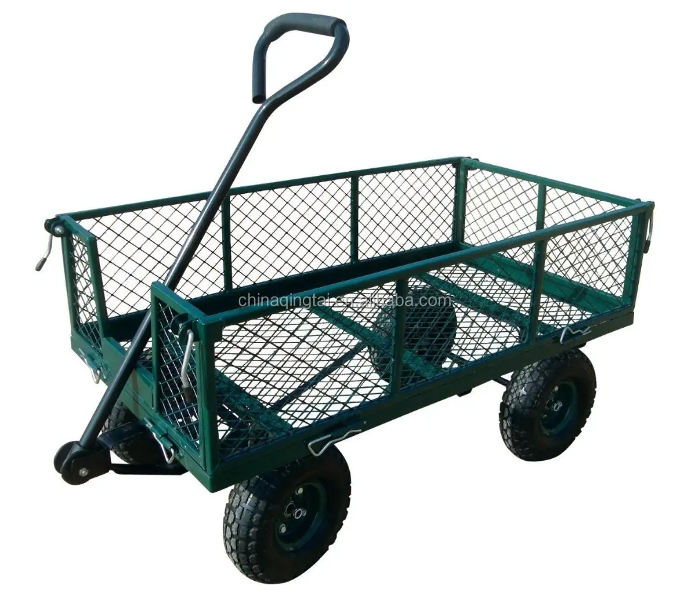 Outdoor spiaggia wagon 4 ruote utility pieghevole da giardino carrello