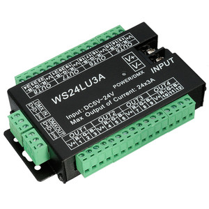 WS24LU3A 24CH DMX512 DMX декодер светодиодный диммер контроллер DC5V-24V 24 каналов 3А светодиодный декодер постоянного напряжения общий анод - Product Image 2