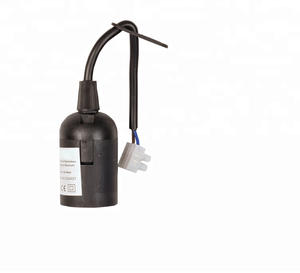 E14 E27 Plastic Lamp <strong>Socket</strong> Assembled with Cable H03VV-F 2 X 0.75 mm and Lustre Terminal and Strain Relief, - Product Image 1