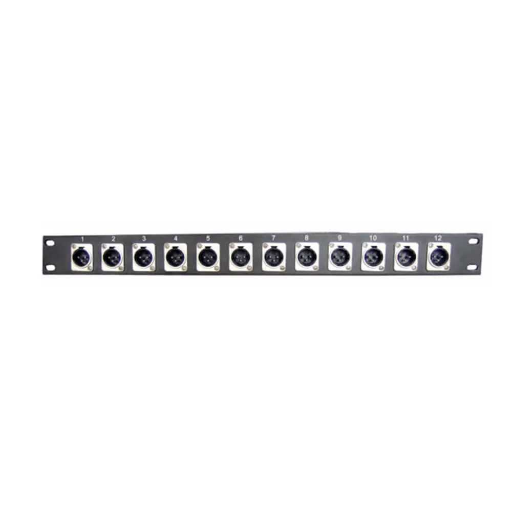 Montaje en Rack de 19 "conector macho XLR Patch Bay PB002