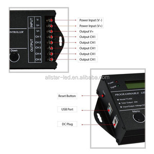 Programmier barer tc420 LED-Zeit regler 5 Kanäle gemeinsame Anode DC12/24V 5-Kanal-Ausgang 20A LED-Controller für Aquarien licht - Product Image 4