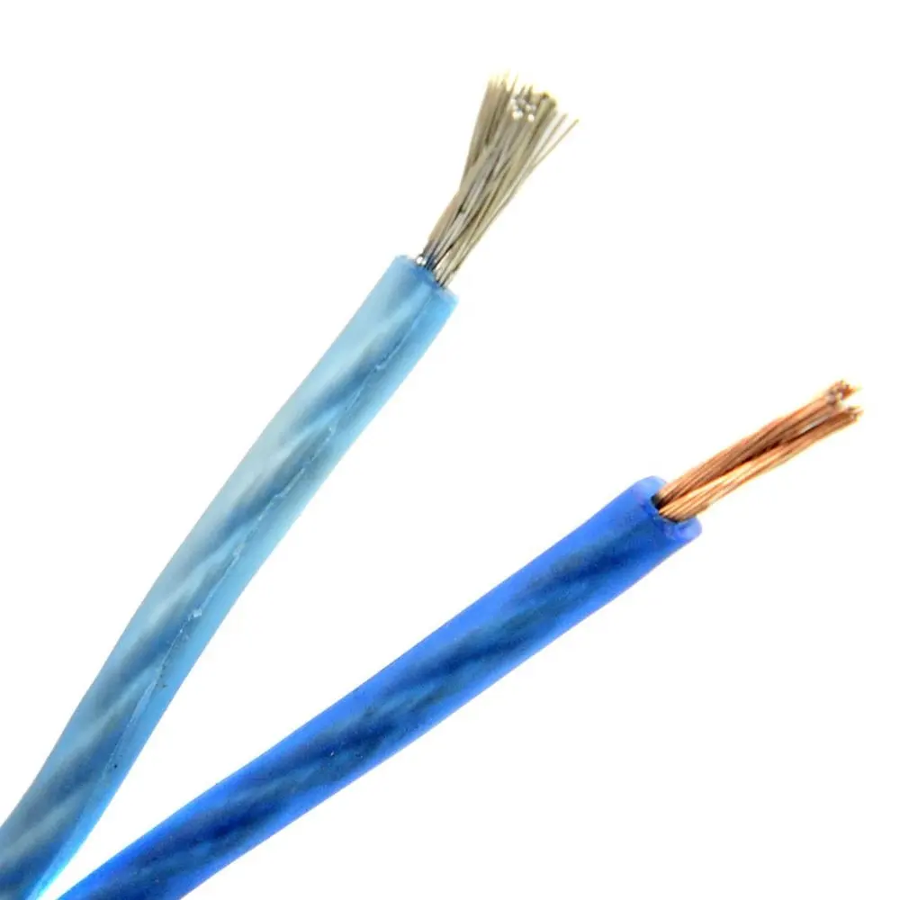 Azul cca 50ft cable de altavoz 12 awg cable de altavoz