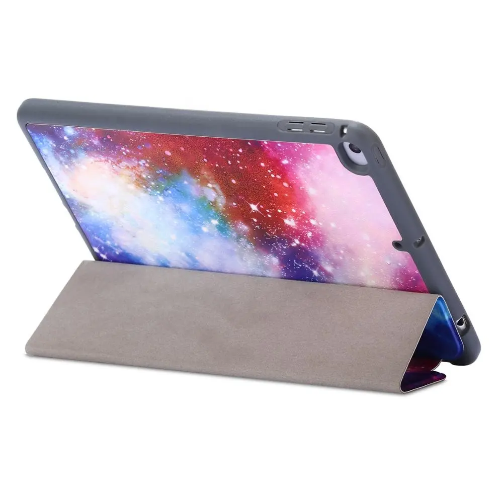 Sampul Pintar Kulit Flip Kasar Model Buku untuk iPad Mini 5 4 Casing Tablet dengan Tempat Pensil
