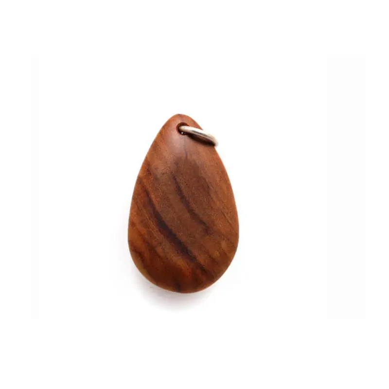 Fashion Red Rosewood Jewelry Charms Design, Custom Make Wood fittings Tear Drop Pendant made with Bocote Wood