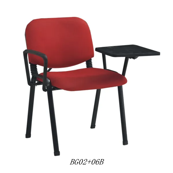 Cadeira de treinamento moderno design de móveis, cadeira escolar com almofada de escrita bg02 + 06b