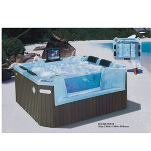新设计室内便携式按摩浴缸室外圆形浴缸 spa 漩涡池浴缸 - Product Image 1