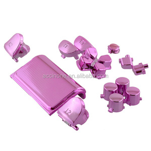全套电镀镀铬按钮替换PS4控制器R2 L2 R1 L1Dpad引导按钮触摸板PS4 - Product Image 6