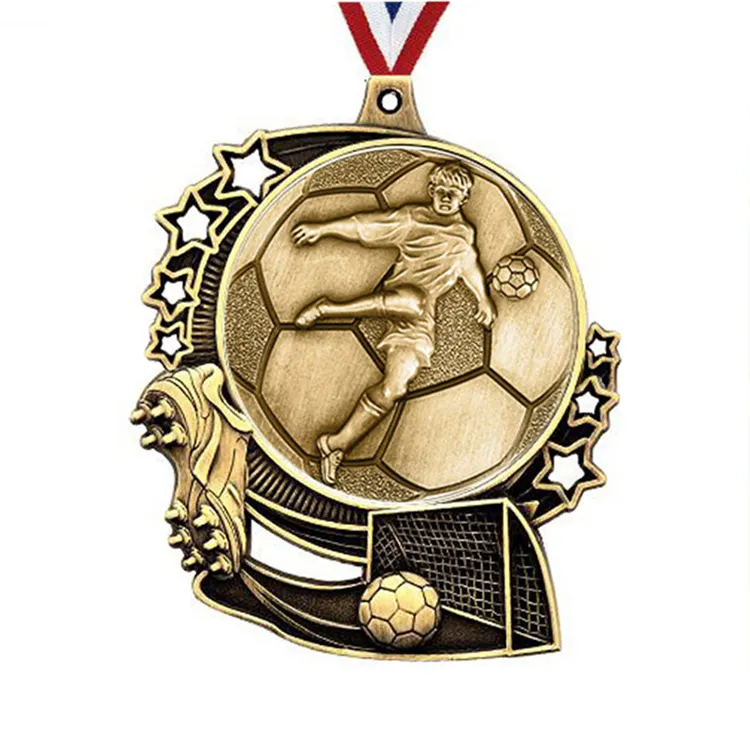 Neues Design benutzer definierte beliebte Stil einzigartiges Design Fußball Metall Zink legierung Medaille Baseball Award