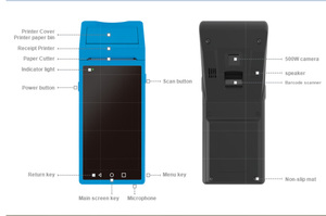 Terminal pos 3G 4G NFC portátil Android, portátil, con impresora incorporada, escáner de código qr - Product Image 4
