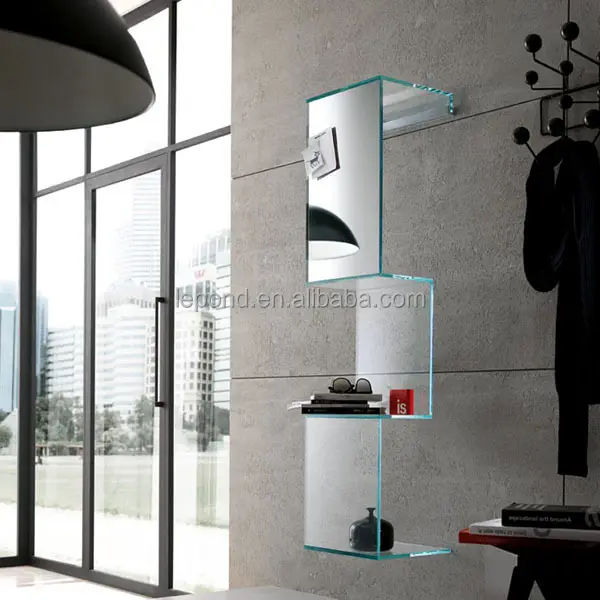 N779 estantes de pared modernos, estantes de vidrio flotantes, estante de decoración estantes de pared para el hogar que se adhieren al vidrio