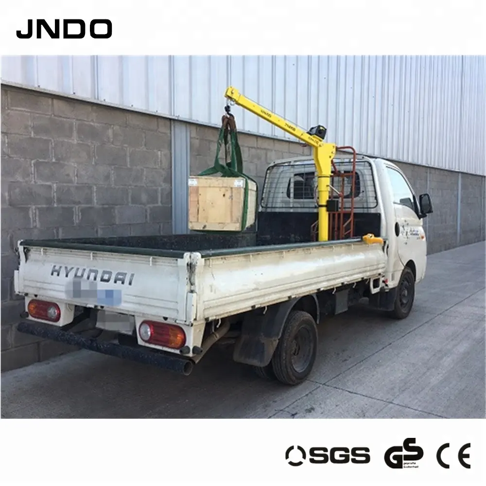JNDO DC12V/24V/220V/380V 500kg 800kg 1000kg 소형 리프트 트럭 크레인 저렴한 가격 미니 픽업 유압 트럭
