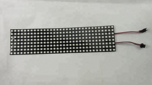 WS2812B светодиодная точечная Матрица 8x32 гибкий пиксельный экран программируемый Черный PCB DC 5 В полноцветный RGB подключение USB медный корпус IP67 - Product Image 5