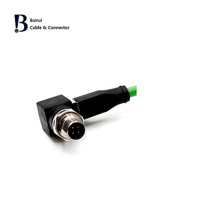 Circular Sensor M12 4Pin Male <strong>Adapter</strong> 48.3mm Waterproof IP67 8 Pole Right Angle <strong>Socket</strong> for Ethernet Signal DC Output Type 1.5A - Product Image 3