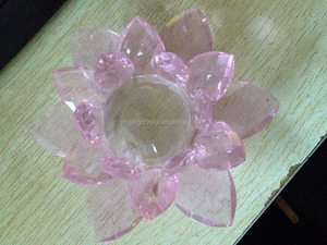 Popüler cilalı kristal cam Lotus çiçek lazer baskılı düğün kapı hediye - Product Image 4