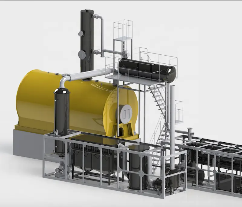 Nouvelle technologie, conversion des déchets d'huile de moteur dans les bâtiments de distillation diesel