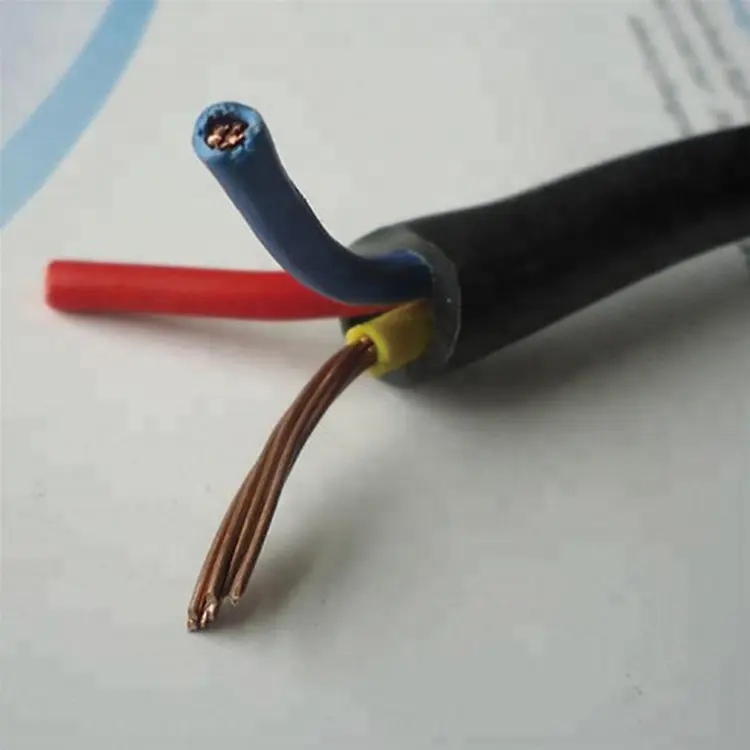 0,6/1kv 3x6mm2 Cu conductor XLPE/aislamiento de PVC FR /PVC cable de alimentación