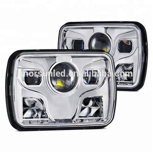 Morsun用ジープチェロキーxjオートカーledライト5 × 7ヘッドライトh4 led照明システム5 7インチ長方形GMC用/JEEP - Product Image 3