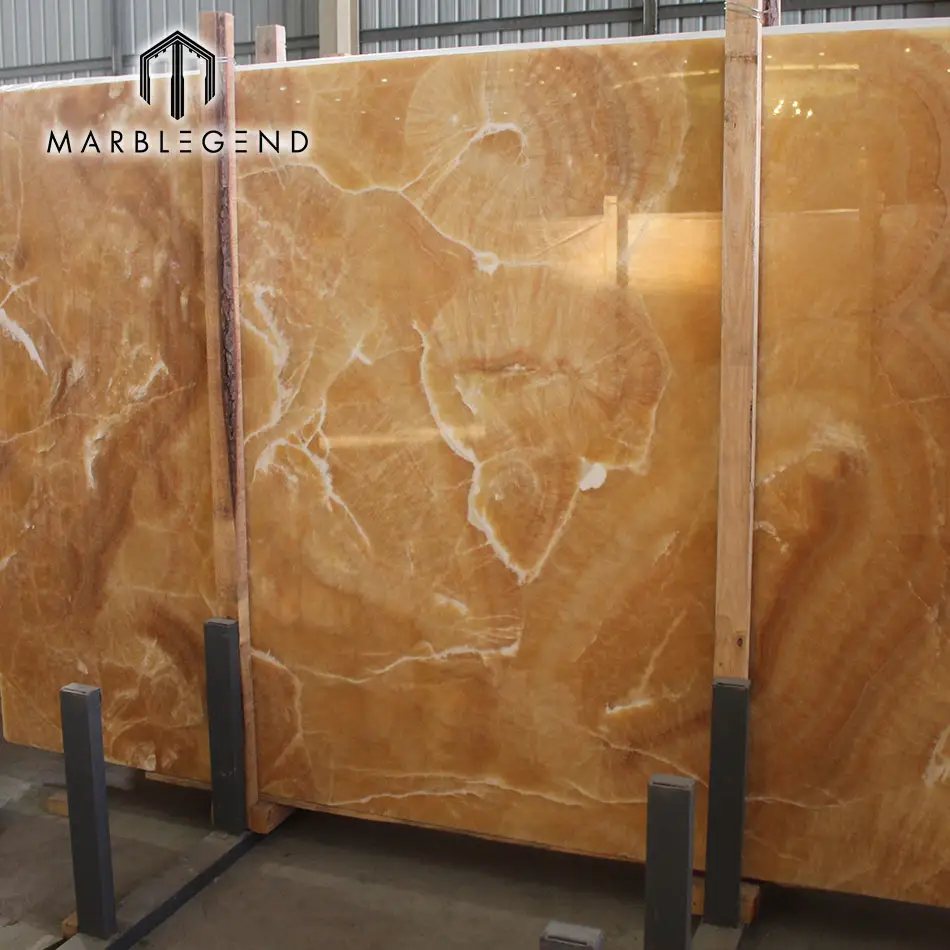 Natural stone Yellow Honey Onyx marble price for interior decoration