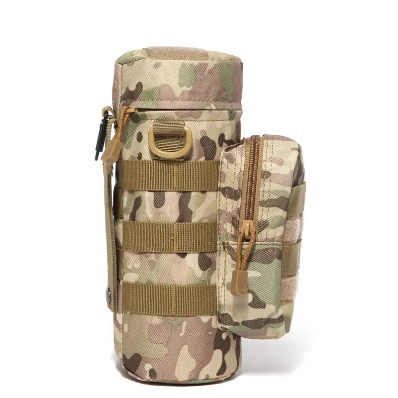 Bolsa de botella de agua personalizada para hombre, cinturón Molle táctico de camuflaje al aire libre, venta al por mayor, 0101