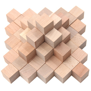木制块方形体积块数学教学艾滋病儿童拼图块玩具 - Product Image 4