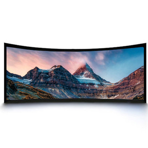 120'' 16:9 <strong>Curved</strong> <strong>Fix</strong> <strong>Frame</strong> Projector <strong>Screen</strong> <strong>Frame</strong> of Aluminum Alloy Installed on the Wall Projector <strong>Screen</strong> - Product Image 1