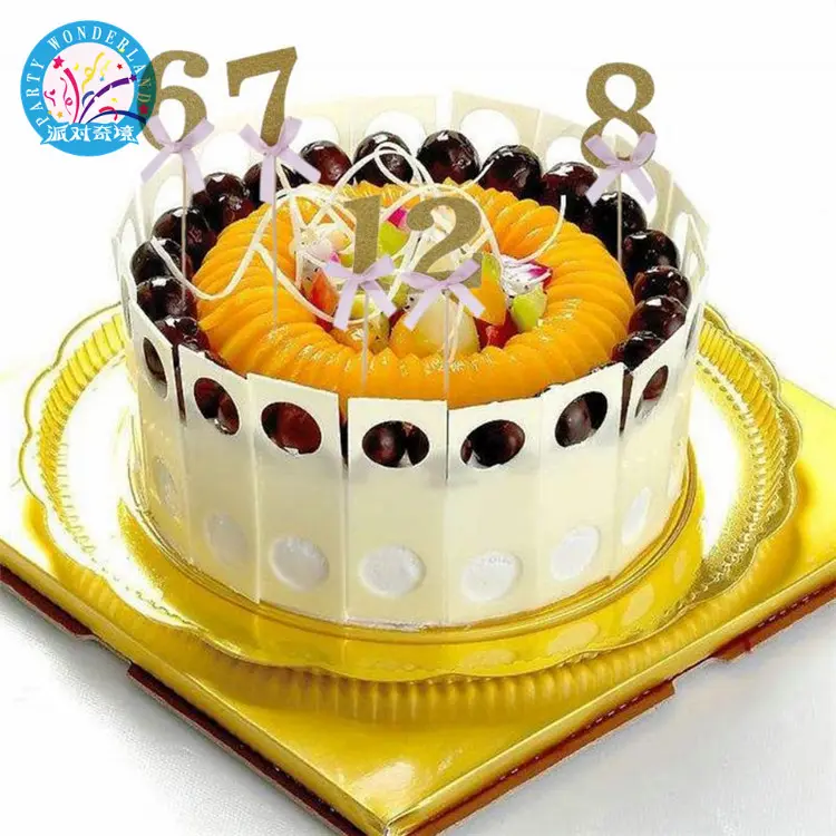 Gâteau Décoration/cartes lot de 6 Argent 40 numéros/chiffres