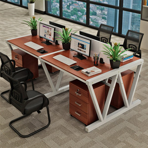 Mesa y silla para 4 personas, escritorio para ordenador de escritorio sencillo, venta al por mayor, novedad - Product Image 5