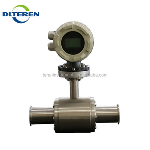 Teren Từ Nước Trái Cây Đường lỏng Vệ Sinh Flow meter 0.5% Độ Chính Xác thép Không gỉ Flow meter Trung Quốc Nhà Sản Xuất - Product Image 2