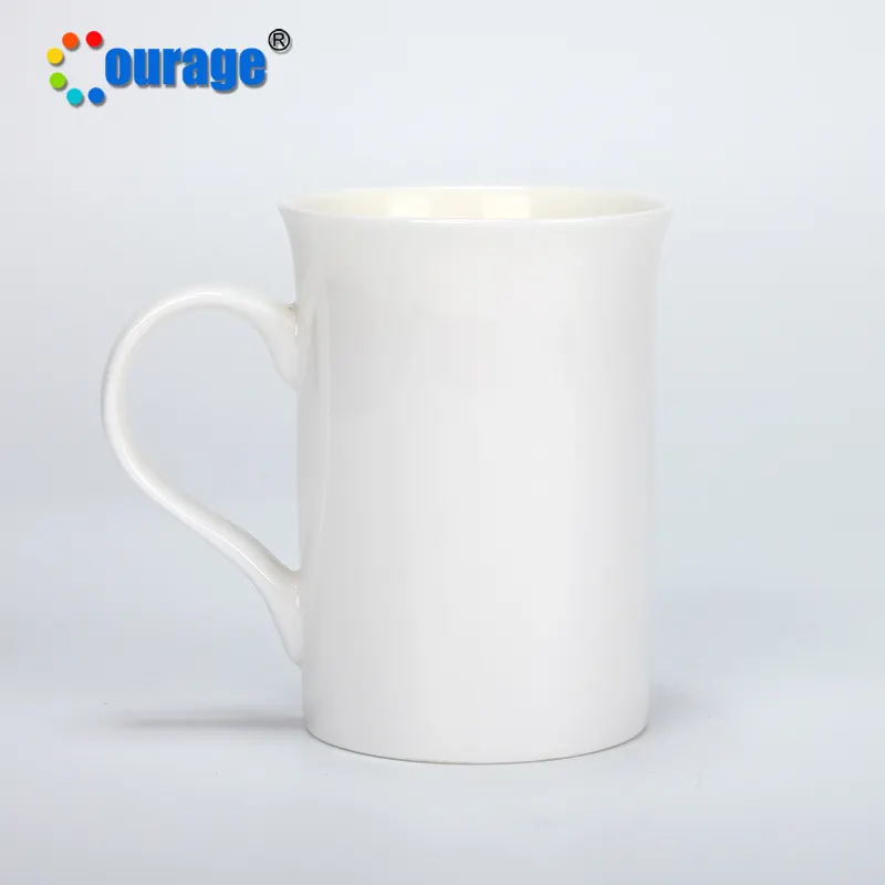 Blanco de alta calidad nueva falsa China de hueso taza de 11oz para impresión por sublimación