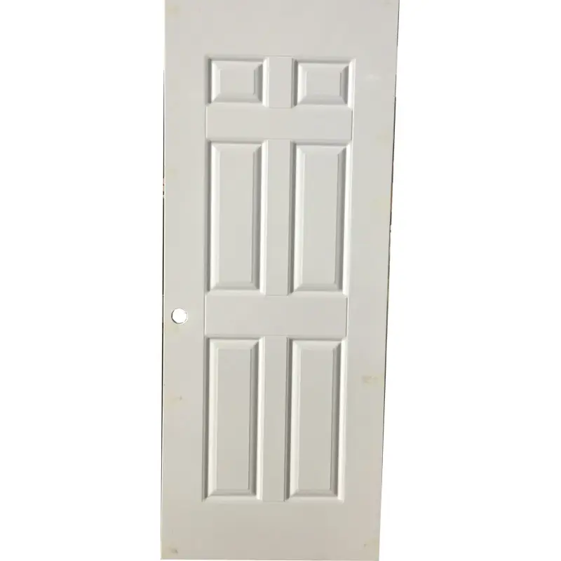 One-stop Service Cheap Steel Wood Interior Door WPC 6 Panel Bedroom Doors With Lock