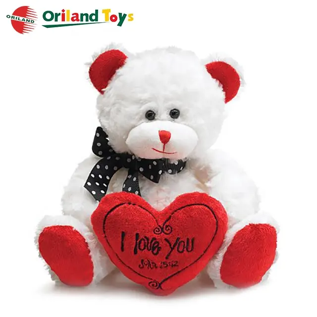 Peluche saint valentin ours avec coeur