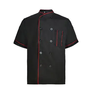 Di alta qualità manica corta commercio all'ingrosso di colore di estate del cappotto del rivestimento dei vestiti di cottura della cucina francese executive chef uniforme