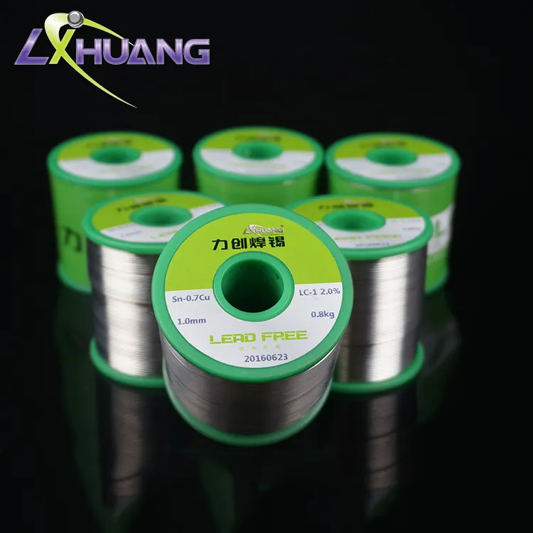 Lichuang produto de fábrica Sn-3.8Ag-0.7Cu, 50g 100g 1.0mm sem chumbo fio de solda de prata com fluxo de solda