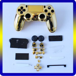 Carcasa personalizada para mando de PS4, carcasa cromada dorada - Product Image 3